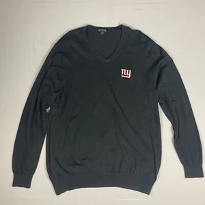 New York Giants Charcoal Gray V Neck Sweatshirt Men’s Size Large NFL Antigua - Picture 1 of 12