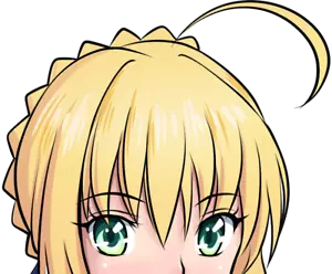 Fate Grand Order Saber Peeker Weatherproof Anime Sticker 6" Car Decal - Picture 1 of 1