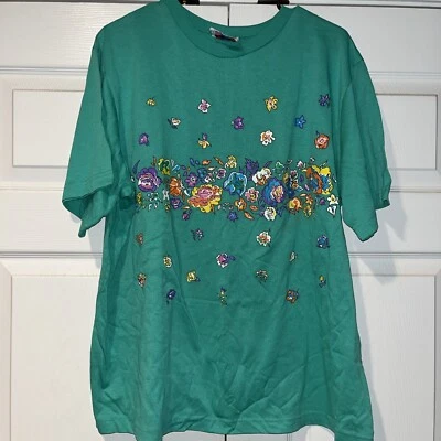 Винтажная женская футболка Coral Bay топ с цветами размер XL - Изображение 1 из 4