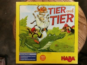 HABA Tier Auf Tier Animal Upon Animal Wooden Wood Balancing Game Germany pre own - Picture 1 of 7