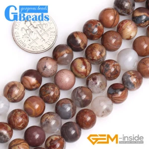 Yellow Brown Jasper Natural Stone Loose Beads for Jewelry Making 15" 6mm 8mm - Picture 1 of 24
