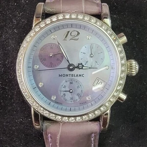 Montblanc Star Chronograph Lady Watch With Diamonds $5995 With Box Unworn - Picture 1 of 7