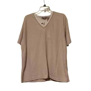 Women's Premium Basic Tee T-Shirt Soft Cotton Knit Short Sleeve Double V-Neck - Picture 1 of 12