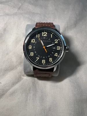 Marc Anthony Men's Brown Leather Blue Dial Quartz Wrist Watch - FMDMA15 - Image 1 of 4