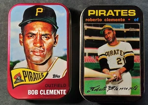 LOT X 2~1998 Topps Roberto Clemente Commemorative Tins 1965 1971 Topps Cards - Foto 1 di 7