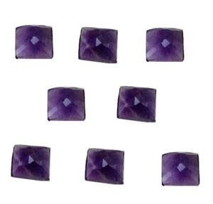 Calibrated Purple Amethyst Rectangle Rose Cut 8x10mm To 12x16mm Loose Gemstone - Imagen 1 de 5
