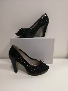 Made in Italia Mujer Tacones Altos Talla 39 EU / 6 UK Negro Interior 100% Cuero - Imagen 1 de 10