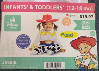 Disney Toy Story Infant Girls Cowgirl Jessie Costume Jumpsuit & Hat Size 12-18 M - Image 1 of 4