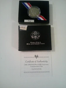 World War II 50th Anniversary 1991-1995 Uncirculated COA - Picture 1 of 4