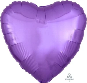 Anagram Solid Colour heart 43 cm (17") Pearl Lavender Foil Balloon - Picture 1 of 1