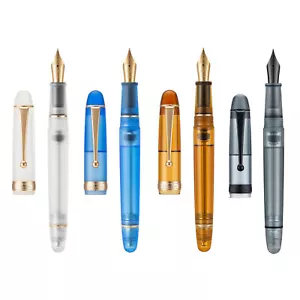 Pluma estilográfica de llenado al vacío Asvine V126 EF/F/M, pluma de acrílico mate de gran capacidad - Imagen 1 de 29