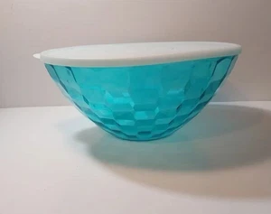 Tupperware Ice Prisms Large Bowl Lid Blue  A7 - Picture 1 of 2