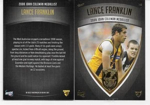 HAWTHORN HERITAGE INSERT / 250 ONLY LANCE FRANKLIN COLEMAN MEDALIST / MINT - Picture 1 of 3