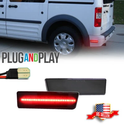 2x Luces LED rojas ahumadas para parachoques trasero laterales para Ford Transit Connect 10-13 Foto 1 de 4