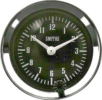 GAE128X - SMITHS CLASSIC TIME CLOCK CHROME BEZEL WITH BLACK FACE CA1100-01C - Image 1 of 4