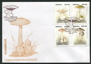 ANGOLA 1993, MUSHROOMS, Scott 887-890 on F.D.C. - Picture 1 of 1