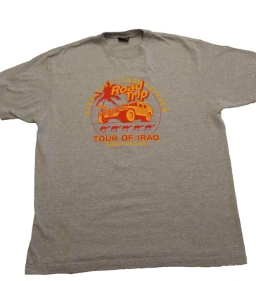 Camiseta De Colección Años 2000 OIF Bagdad And Beyond Road Trip XL Para Hombres Hummer Camel Usada en Excelente Condición Foto 1 de 4