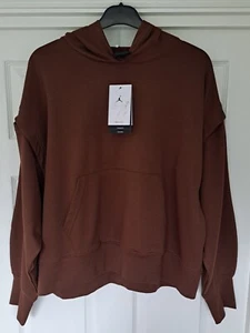 Jordan Sportswear Fleece Hoodie Women's XL Oversized Zip Off Arms Brown BNWT - Picture 1 of 20
