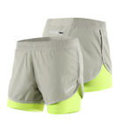  Women 2-in-1 Running Shorts Quick Drying Breathable Active Training Q9W4