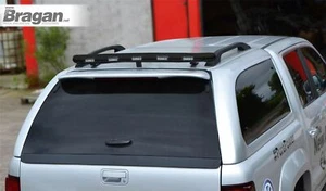 Rear Roof Bar+LED To Fit Isuzu D-Max Rodeo 2007 - 2012 Stainless Steel Top BLACK - Picture 1 of 4