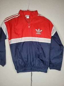 Authentic Adidas Originals Size M(12-14) Windbreaker Pullover With Hoodie - Picture 1 of 10