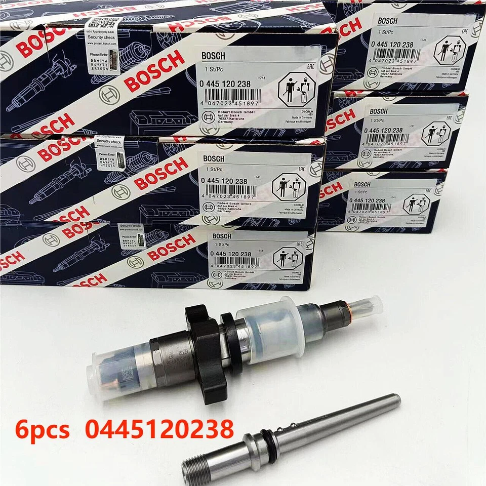 Injetores de combustível Bosch 6 peças 0445120238 para 04-09 Cummins Dodge Ram 2500 3500 5,9L - Imagem 1 de 4