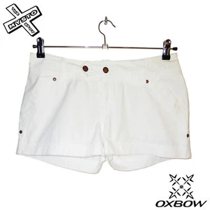 OXBOW 'RUBENS' PANTALONES CORTOS DE MUJER PANTALONES CALIENTES BLANCO ALGODÓN DE ARENA UK 10 12 14 16 PVP £30 - Imagen 1 de 3