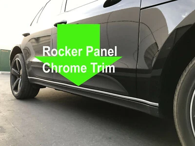 ДЛЯ BUICK 2002-2018 РОКЕРСКАЯ ПАНЕЛЬ боковой молдинг кузова ХРОМИРОВАННАЯ отделка 2 шт. - Изображение 1 из 3