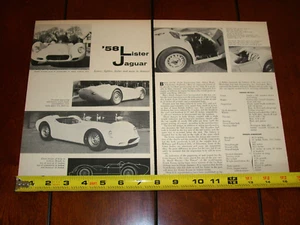 1958 LISTER JAGUAR ORIGINAL ARTICLE - Imagen 1 de 6