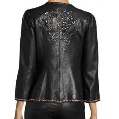 NWT Isabel Marant Lambskin Leather Veste Blizzy Jacket 2017 Size 36 NEW $2,390 - Image 1 of 4