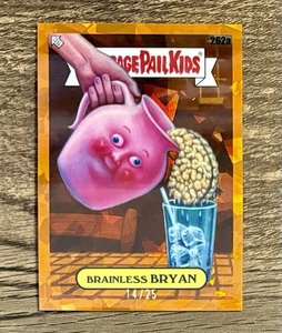2024 Garbage Pail Kids Sapphire Orange Refractor /25 Brainless Bryan 262a - Picture 1 of 1