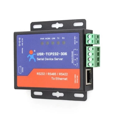 USR-TCP232-306 Serial To Ethernet Converter RS232 RS485 RS422 with Web - Image 1 of 4
