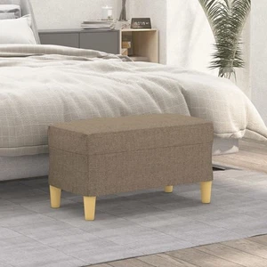 Sitzbank Polsterbank Bettbank Flurbank Fußhocker Bank Hocker Taupe Stoff vidaXL - Zdjęcie 1 z 8