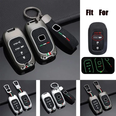 Zinc Alloy Silicone Remote Car Key Fob Case Cover For Honda Civic Vezel Accord - Image 1 of 4