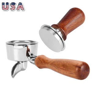 58mm Espresso Portafilter Coffee Tamper Set For Gaggia Single Spout Wood Handle - Picture 1 of 21