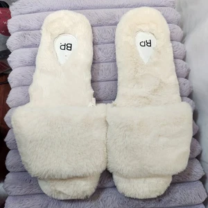BP. Faux Fur Women’s Slippers Size XL Ultrasoft Open Toe Slide On - Picture 1 of 5