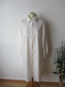 Damen Kleid-Hemdblusenkleid Gr. XL weiß langarm 2 Brusttaschen - Bild 1 von 8