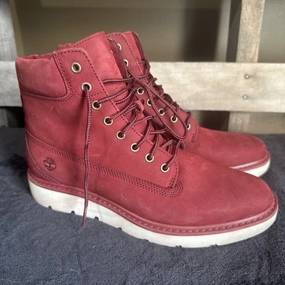 Timberland Kenniston Red Maroon 6 Inch Lace Up Boots Size 8.5 - Image 1 of 4