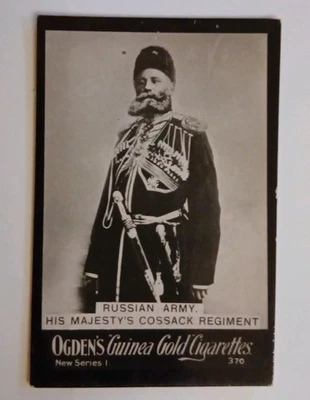 Ogden's Guinea Gold Card New Series 1 No.370 Russian Army His Majesty's Cossack - Image 1 of 2