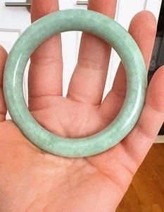 Apple Green Jade /jadeite Bangle 58/59 Mm  Grade A - Picture 1 of 5
