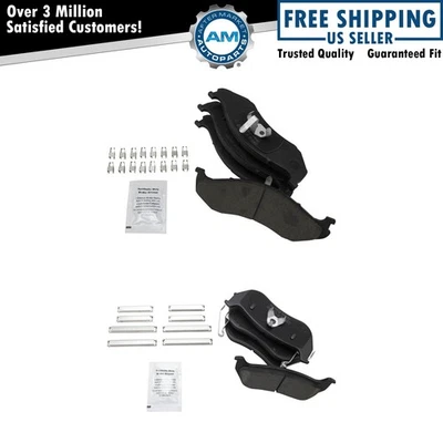 Front & Rear Ceramic Disc Brake Pad Kit for 2003-2006 Jeep Wrangler New - Image 1 of 4