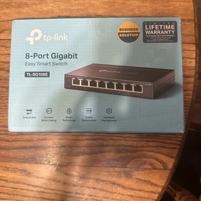 TP-LINK TL-SG108E switch intelligente facile 8 porte Gigabit Ethernet non gestito - Immagine 1 di 4
