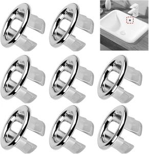 8 anelli troppo pieno rotondi per lavello cucina bagno copriforo decorativo - Foto 1 di 11