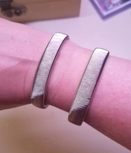 Vintage Silber Armband 2er Set Erweiterungsarmbänder Retro Klassiker Schmuck - Bild 1 von 4