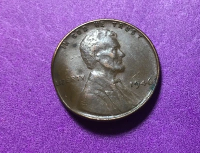 1946P LINCOLN CENT CURVED EDGE ERROR - Image 1 of 4