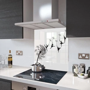 Glas Splashbacks Löwenzahn Ballerinas auf weißem Glas und Zubehör - Bild 1 von 6