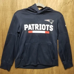 Felpa con cappuccio Nike NFL OnField Apparel Therma-Fit NE Patriots Youth taglia M 10/12, blu - Foto 1 di 11