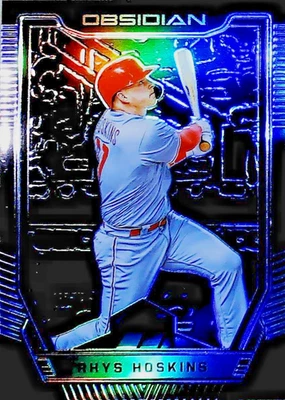RHYS HOSKINS 2019 Panini Chronicles Obsidian PRIZM #49 Philadelphia Phillies - Image 1 of 2