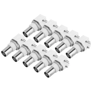 10 Pcs 90 Degree BNC Female Socket Solder BNCQ9 Adapter Signal Transmission - Picture 1 of 12