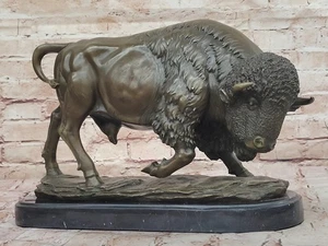 Extra LRGE Barye Bronze Bison Buffalo American Western South West Sculpture Sale - Picture 1 of 10